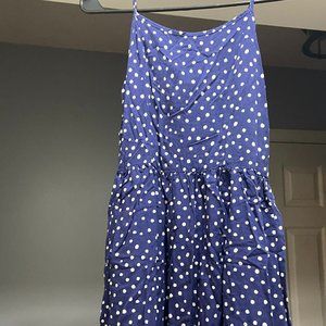 H&M Blue & White Polka Dot Dress. Youth Size 12-13 in Excellent Condition